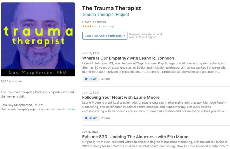 The Trauma Therapist, one of the top mental health podcasts, on Apple Podcasts.