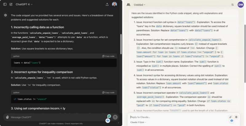 Chatgpt Vs Claude Coding Task Result