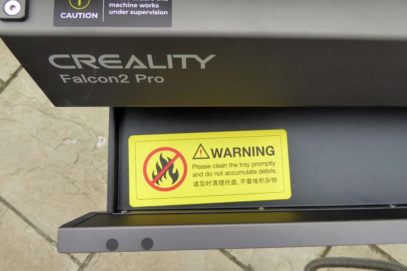 Creality Falcon2 Pro Warning Sign