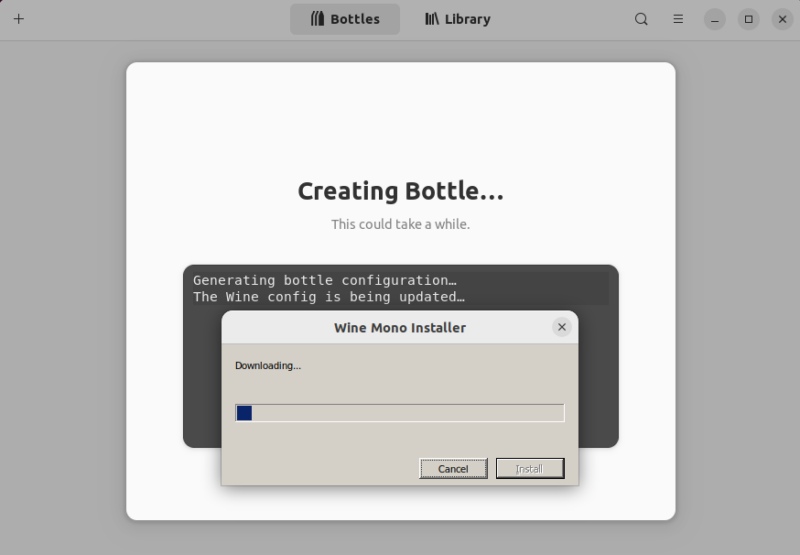 Creation of Epic Games Store Bottle