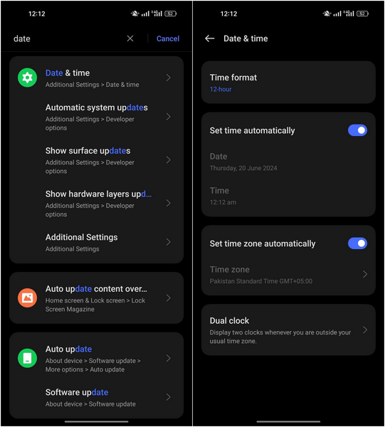Date And Time In Phone