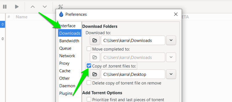Deluge Save Torrent File