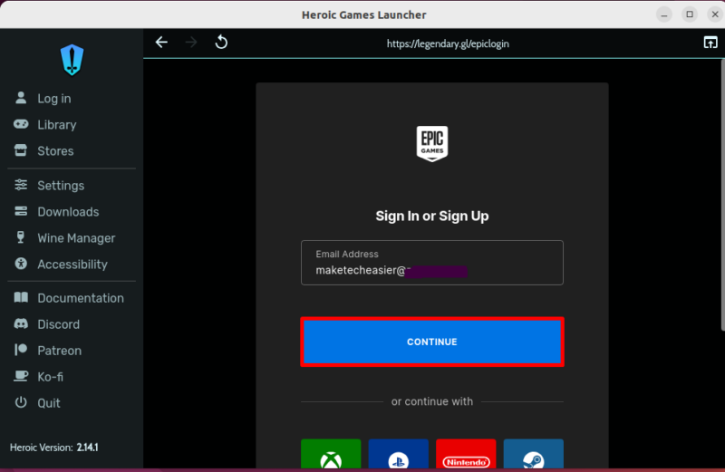 Epic Games Store Login