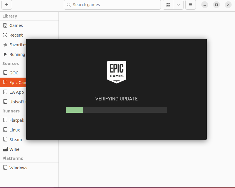 Epic Games Store In Lutris