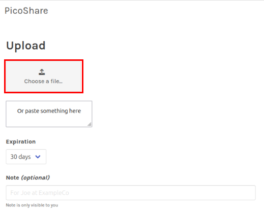 A screenshot highlighting the location of the Upload button in the internal dashboard.