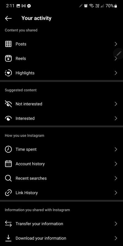 Instagram Clean Up Feed Your Activity