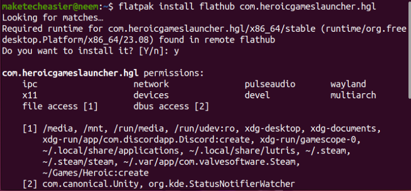 Commands to Install Heroic Games Launcher on Linux
