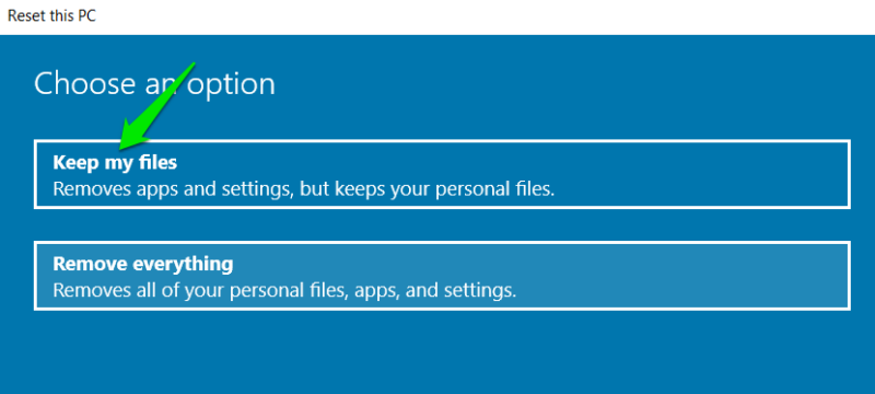 Keep File After Reset