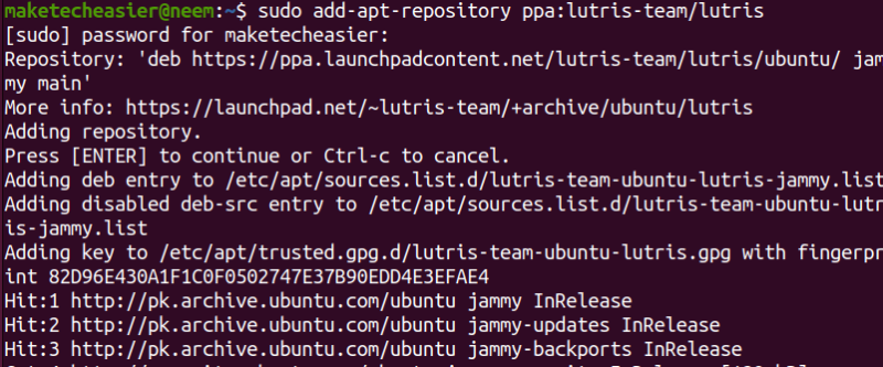 Install Lutris in your system