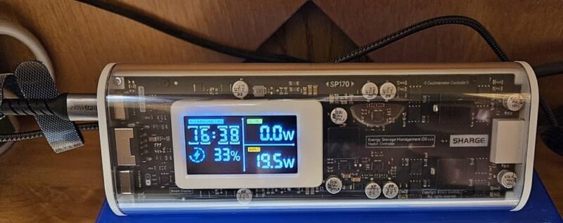 Recharging the Shargeek powerbank.