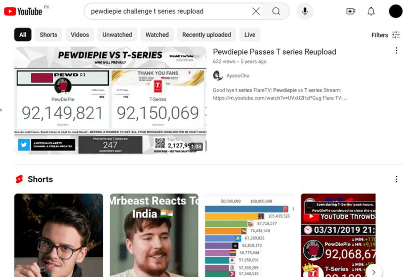 Searching For Youtube Reupload 