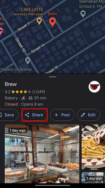 Sharing Location Via Google Maps