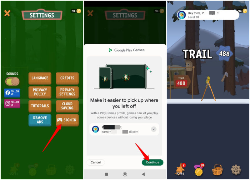 Sign In Google Play Games