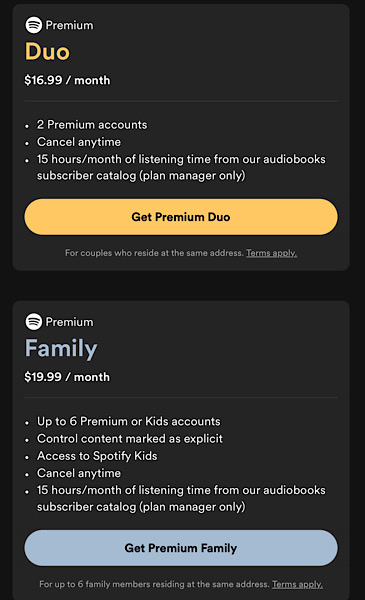 Spotify Raises Prices Due Family Plans