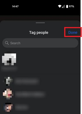 Tag On Facebook Mobile Select Person