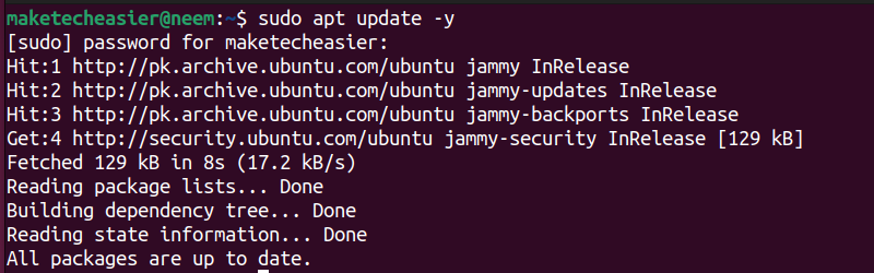 update your system's package index