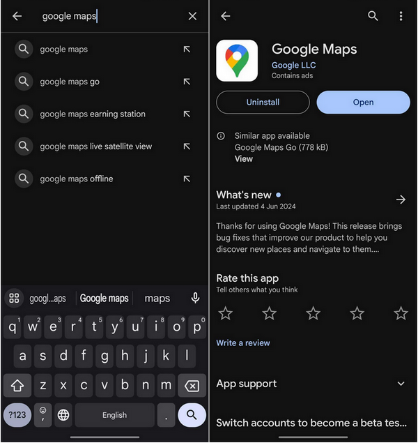 Updating Google Maps