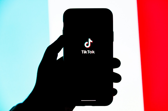 Us Tiktok Ban Inevitable Red White Blue Background