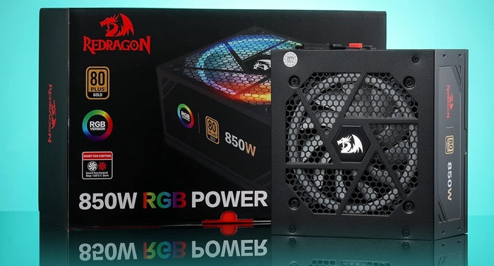 80 Plus Gold certified PSU by Redragon.