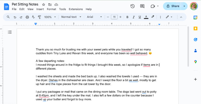 Displaying How the Grammarly Chrome Extension Works in Google Docs