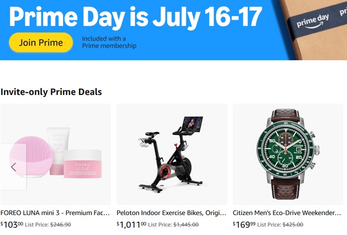 Amazon Prime Day offerings for 2024.