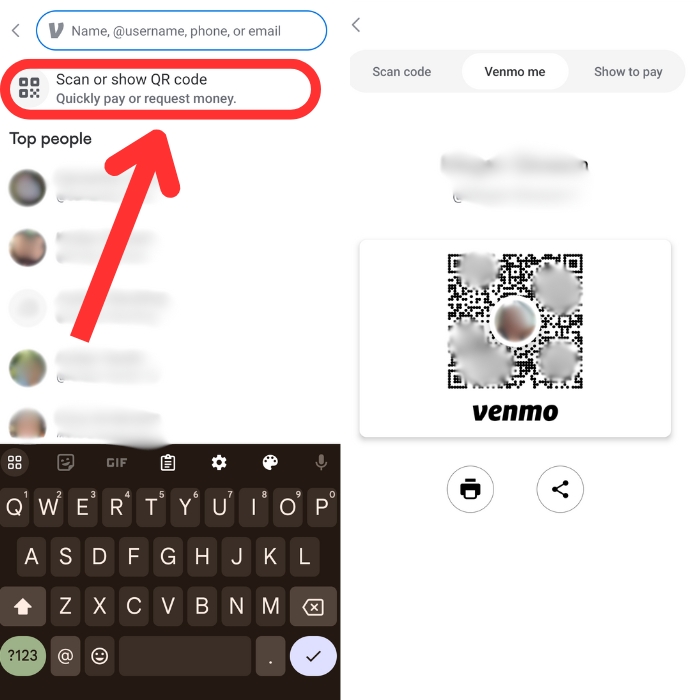 Venmo Qr Code Share Scan Or Show