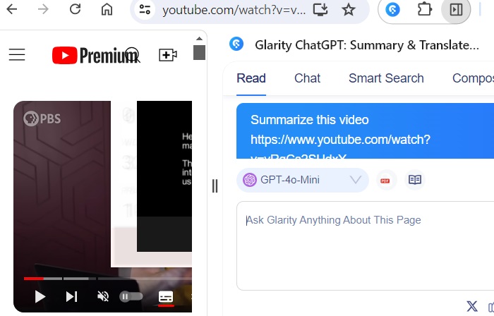 Glarity can translate any web page or video.