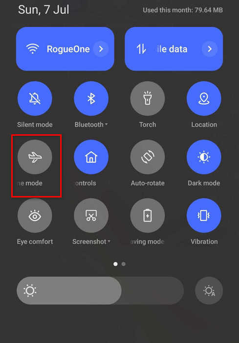Airplane Mode Quick Settings