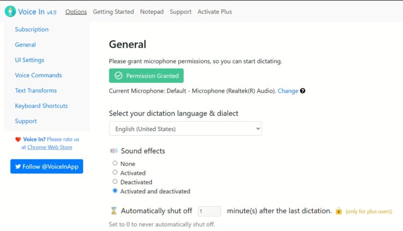 Voice In Speech-to-Text settings visible in Chrome tab.