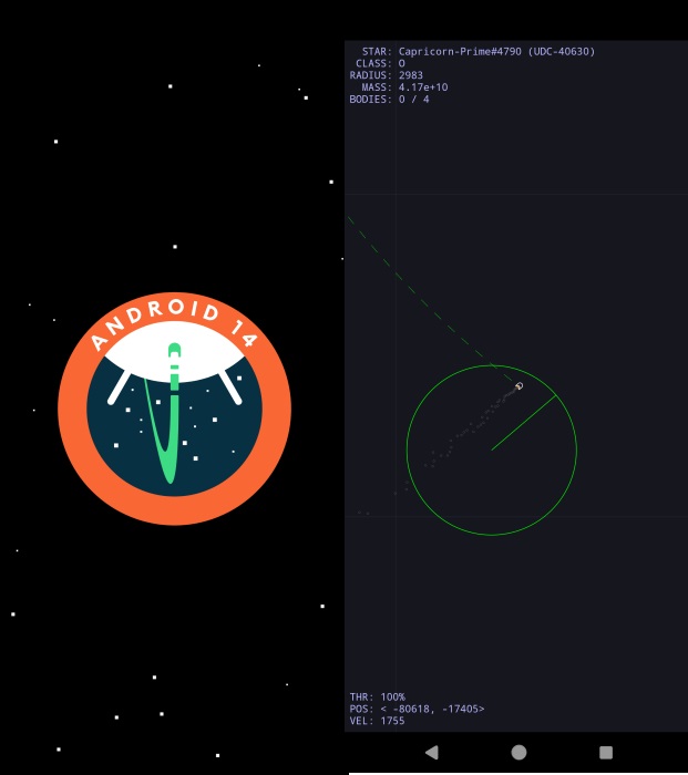 Playing hidden Android version game on phone. 