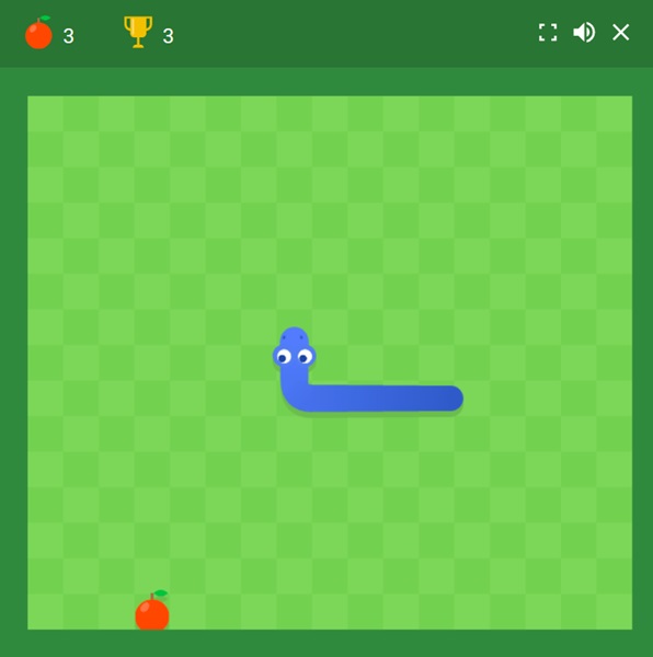Playing Snake in Google search. 
