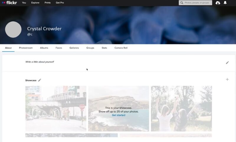 Setting up a Flickr portfolio of best images.