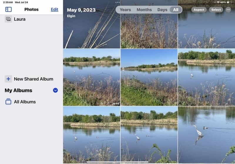 Exploring iCloud Photos albums.