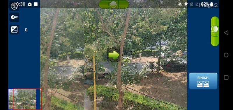 Photaf Panorama app interface overview on Android.