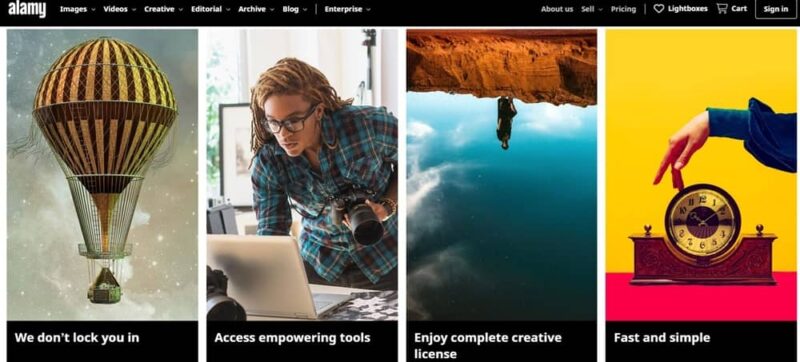 Benefits of selling photos online with Alamy.