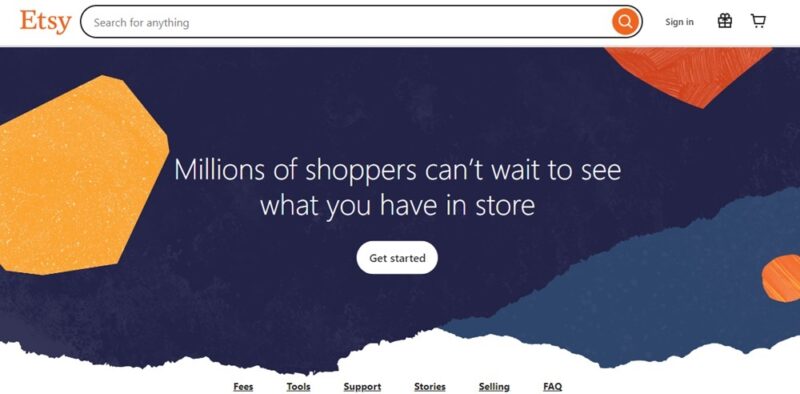 Beginning as a seller on Etsy.