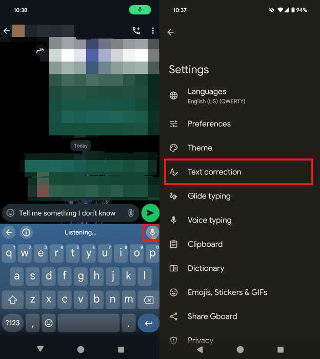 Voice typing with Gboard app on Android phone. 