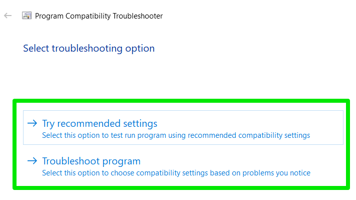 Compatibility Troubleshooter