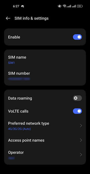 Enable Sim Manually
