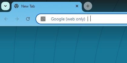 Using Google search Web Only option in the address bar.