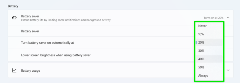 Manage Battery Saver
