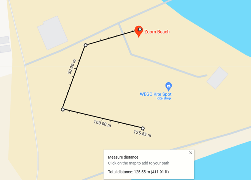 Adding multiple destinations and measuring distance in Google Maps on PC.