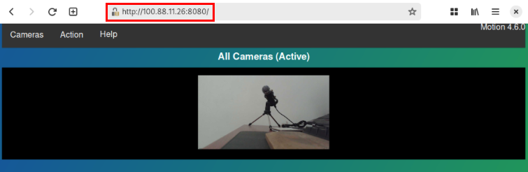A screenshot showing the web console for Motion.