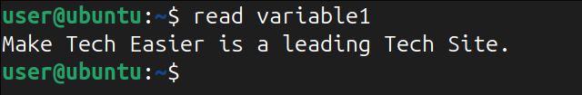 reading user input value and storing into specific Variable