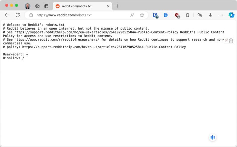 Reddit Robots Txt