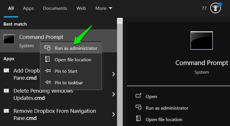 Run Command Prompt Administrator