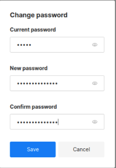 A screenshot showing the filled password textboxes.