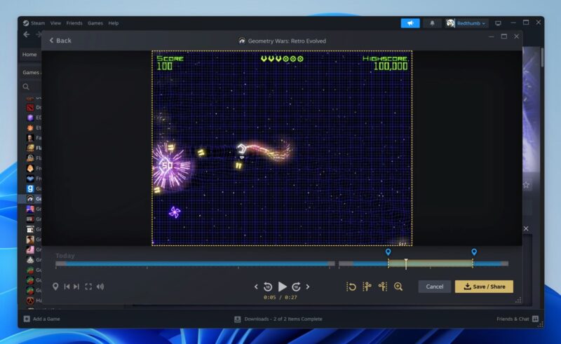Steam Recording Clip Creation