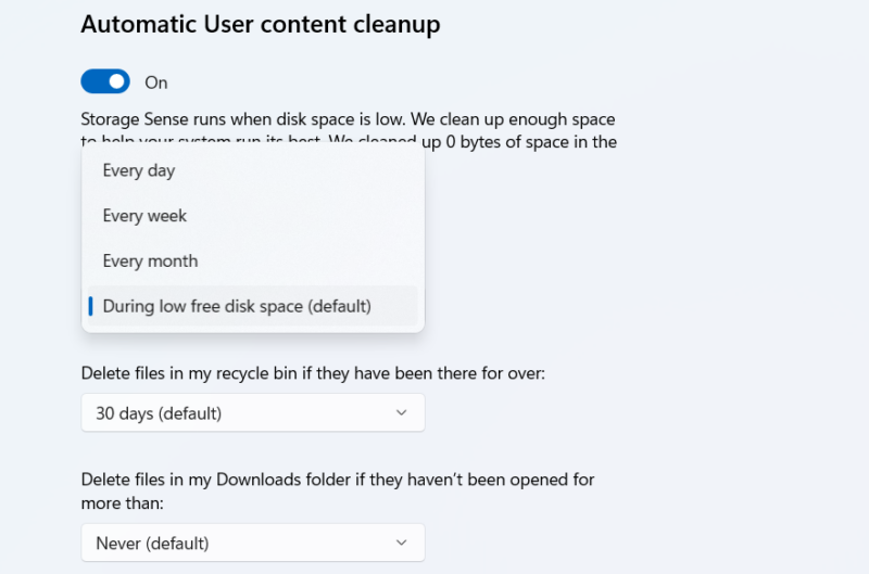 Storage Sense Windows