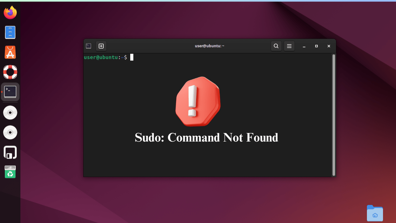 Sudo Command Not Found Error Feature